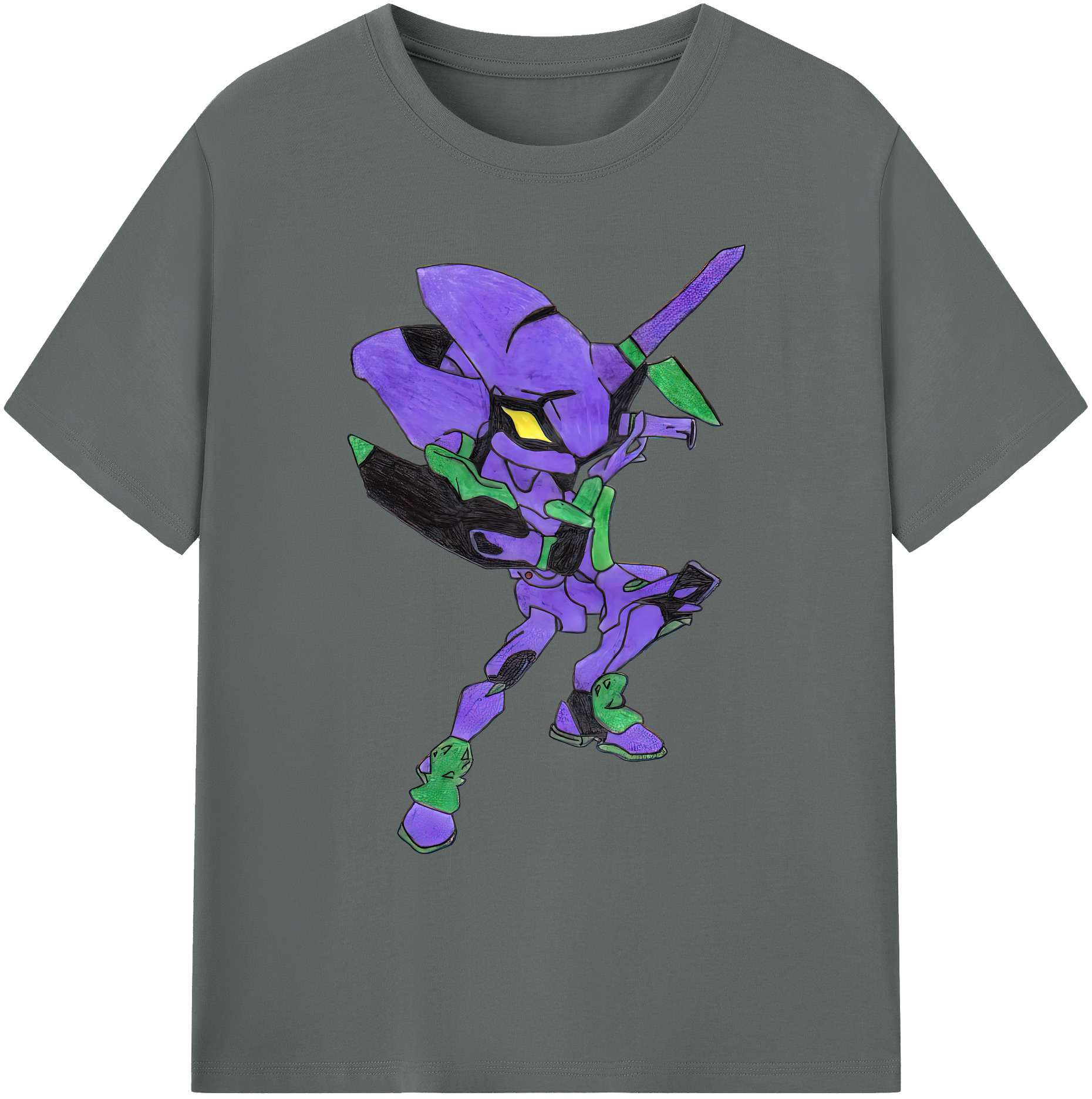 （画像用） EVA 新世紀エヴァンゲリオン 綿100％ メンズ半袖Tシャツ｜肌触りやわらか＆通気性